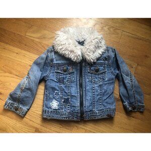 Gap Size 3 Jean Jacket With Removable Fuzzy Vest Liner